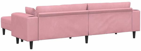 vidaXL Samt Sofa mit Kissen 3 pcs Rosa 208 cm Samt 3335175 Bild 8