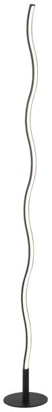 LED Stehleuchte, Wellen Design, schwarz, H 120 cm