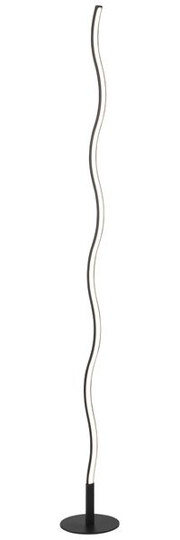 LED Stehleuchte, Wellen Design, schwarz, H 120 cm