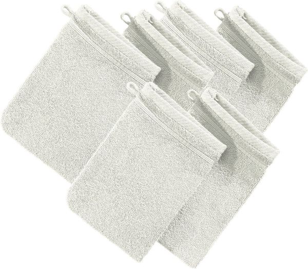 Erwin Müller Waschhandschuh Waschhandschuh "Heidelberg" 6er-Pack, Frottier, Walk-Frottier Uni