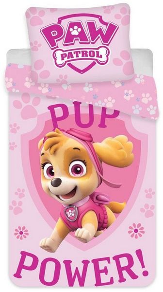 PAW PATROL Bettwäsche Paw Patrol Pup Power Kinderbettwäsche-Set 100×135cm,40×60 cm, 100% Baumwolle