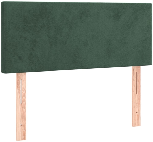 Einzelbett, Polsterbett mit Matratze Samt Dunkelgrün 100x200 cm Bild 5