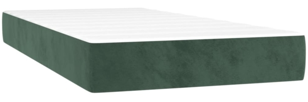 Einzelbett, Polsterbett mit Matratze Samt Dunkelgrün 100x200 cm Bild 4