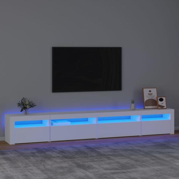 TV-Schrank mit LED-Leuchten Weiß [3152746]