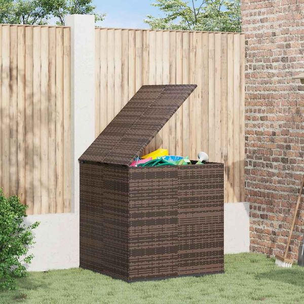 vidaXL Garten-Kissenbox PE Rattan 100x97,5x104 cm Braun 317227