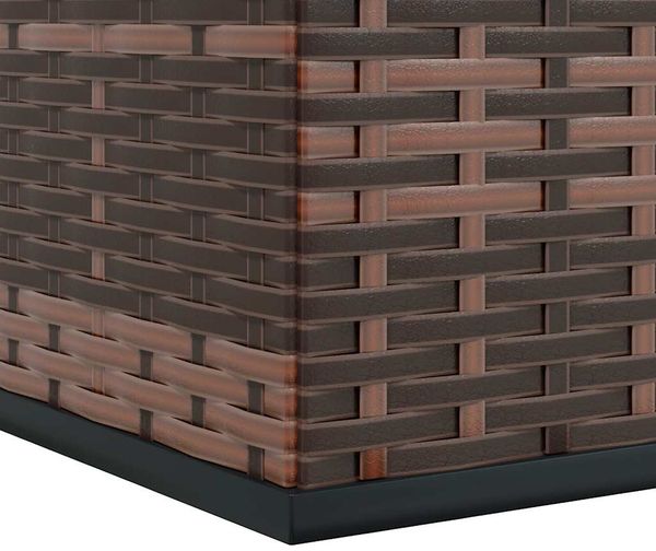 vidaXL Garten-Kissenbox PE Rattan 100x97,5x104 cm Braun 317227 Bild 8