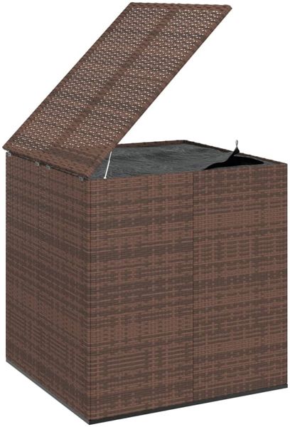 vidaXL Garten-Kissenbox PE Rattan 100x97,5x104 cm Braun 317227 Bild 4