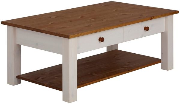 OTTO home Couchtisch Chicago, TOPSELLER! (Couchtisch, Sofatisch, OTTOs Choice), in zwei Größen, Landhausstil, zusätzlicher Stauraum