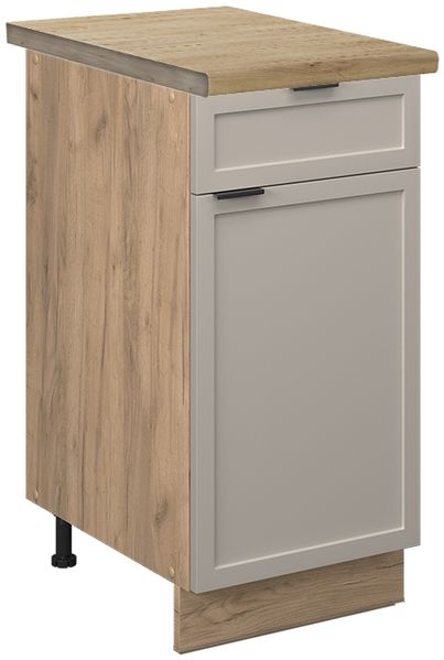 Küchenunterschrank Fame-Line GrauBeige 40 cm , AP Eiche Vicco