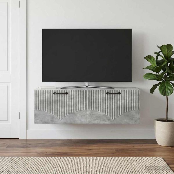 vidaXL Wandmontierter TV-Schrank Betongrau 98 x 31 x 30 cm 899068