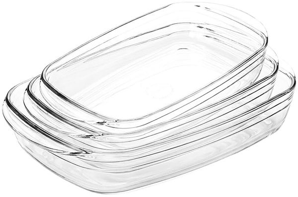 Ocuisine Auflauform aus Borosilikatglas - backofengeeignet & hitzebeständig 3er-Set