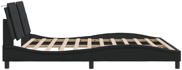 vidaXL Bettgestell ohne Matratze "Zadar" Schwarz 180x200 cm Kunstleder 3208198 Bild 5