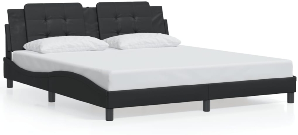 vidaXL Bettgestell ohne Matratze "Zadar" Schwarz 180x200 cm Kunstleder 3208198
