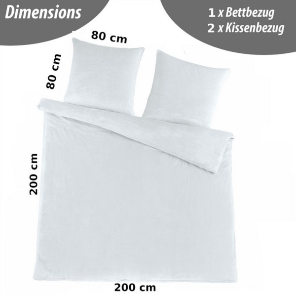 Malika Bettwäsche 135x200 + 80x80 cm Cashmere Touch Bettwäsche, atmungsaktiv, Mikrofaser, 2 teilig, Für Allergiker geeignet, pflegeleicht, angenehm weicher Stoff Bild 4