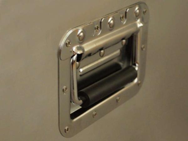 Truhe Selby Vintage Leder Aluminium Bild 6