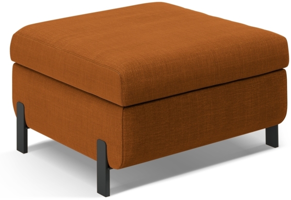 Micadoni Hocker Gloria 1-Sitzer Strukturierter Stoff Ziegel