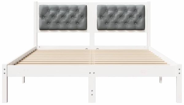 vidaXL Bettrahmen Hellgrau 150 x 200 cm Massives Kiefernholz 878183 Bild 5