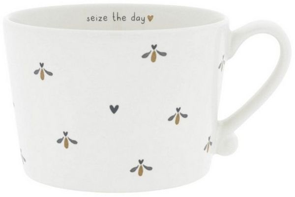 Bastion Collections Geschirr-Set Tasse - DANCING HEARTS - weiß