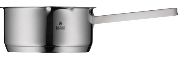 WMF Milchtopf Function 4, Cromargan® Edelstahl rostfrei 18/10 (1x Stielkasserolle ohne Deckel 16 cm (Volumen 1,4l, Höhe 7,5 cm) - optimal für Herdplatten mit Ø 14,5 cm, 1-tlg, 1x Stielkasserolle ohne Deckel 16 cm (Volumen 1,4l, Höhe 7,5 cm), - optimal ...