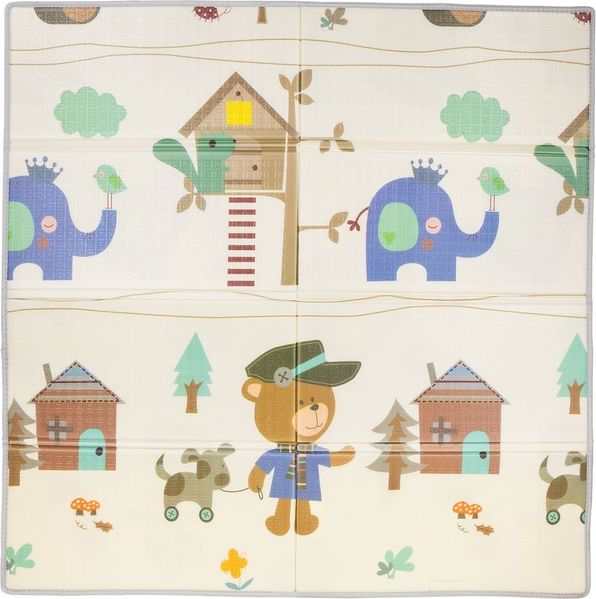 Chipolino Baby Spielmatte 113 x 113 cm Krabbelmatte wasserdicht zusammenklappbar beige