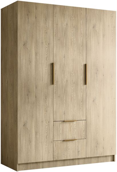 Kleiderschrank Conate I (Farbe: Eiche Cremona / Eiche Cremona + Gold)