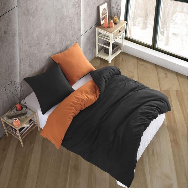 Vency Home Bettwäsche in Gr. 135x200, 155x220 cm oder 200x200, 2 teilig, 1x Bettbezug Reißverschluss + 1x Kissenbezug 80x80 Umschlagverschluss