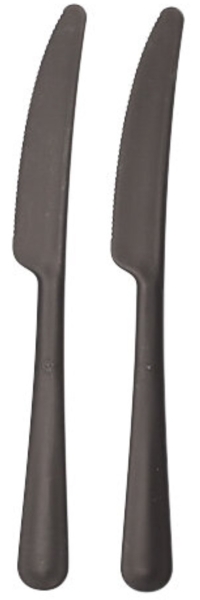 200 "Circulware" Mehrweg-Messer PP-MF 19,7 cm schwarz "Gaia" extra stabil, in Spenderbox