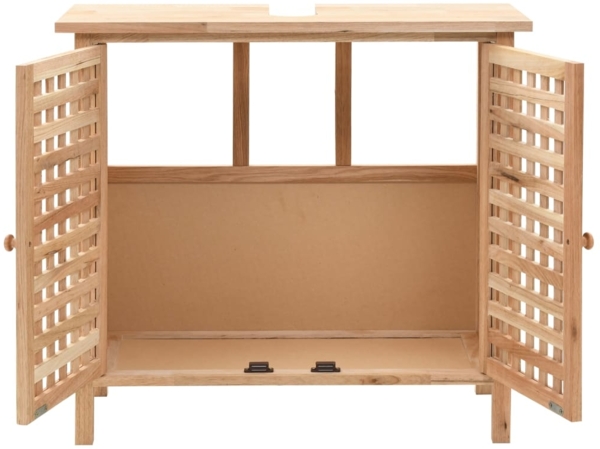 vidaXL Waschbeckenunterschrank Massivholz Walnuss 66x29x61 cm 247097