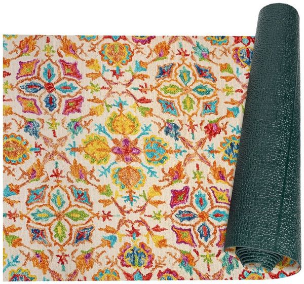 ANRO Küchenläufer GreenLine Teppichläufer Textil, Rechteckig, Höhe: 3 mm, Bodenläufer 100cm Abbraccio Bunt pflegeleicht
