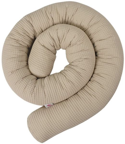Babymajawelt Bettrolle Bett Nestchen Schlange, Wickeltischumrandung Waffel, Lagerungshilfe im Schlaf, Sitzen, Liegen oder Entspannen. Made in EU