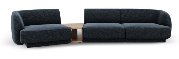 Micadoni Modulares Sofa Miley 3-Sitzer Links Chenille Haga Königsblau