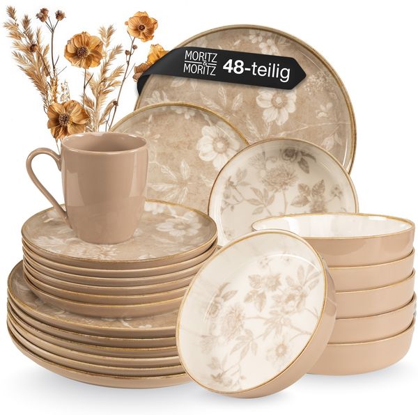 Moritz & Moritz MARIELLA 48tlg Geschirrset beige