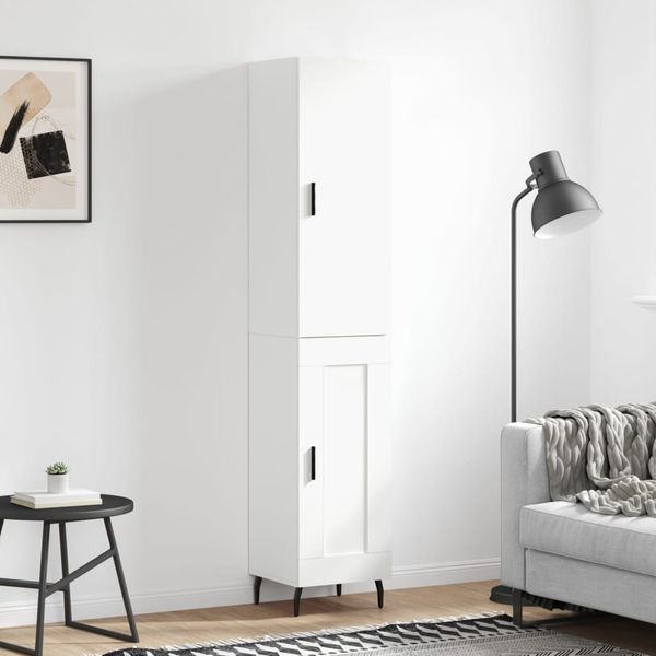 vidaXL Highboard Weiß 34,5x34x180 cm Holzwerkstoff 3199121