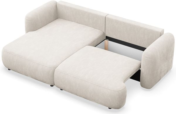 Selsey Tvoya Ecksofa mit Schlaffunktion, Ottomane links, Creme-Chenille Bild 7