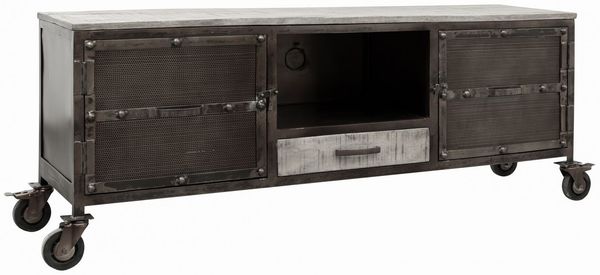 TV-Board Mango 150x40x60 grau lackiert HEAVY INDUSTRY #119