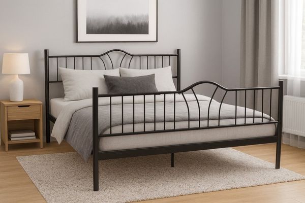 Metallbett "Santi" schwarz, 180/200 cm