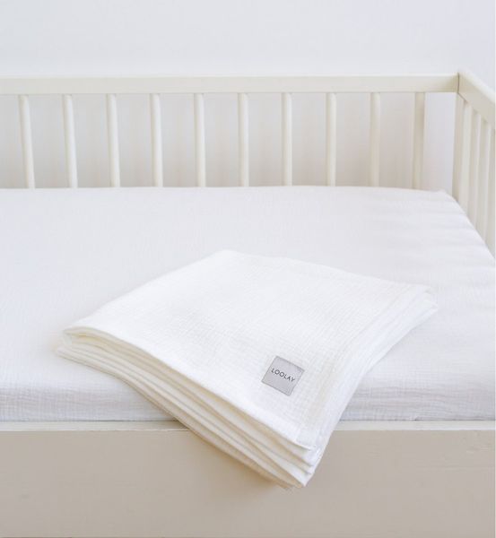 Babydecke Babydecke Musselin Baumwolle Tagesdecke Decke 95x95 120x120 150x200 cm, Loolay, LOOLAY Musselin Tagesdecke, atmungsaktiv, weich & leicht!