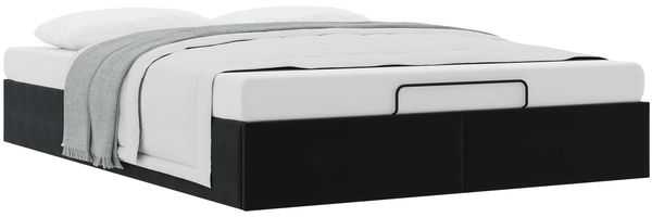 vidaXL Ottoman Bettgestell Schwarz 152 x 203 cm Samt 3403076 Bild 2