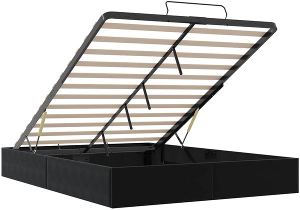vidaXL Ottoman Bettgestell Schwarz 152 x 203 cm Samt 3403076 Bild 5