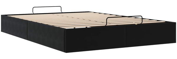 vidaXL Ottoman Bettgestell Schwarz 152 x 203 cm Samt 3403076 Bild 9