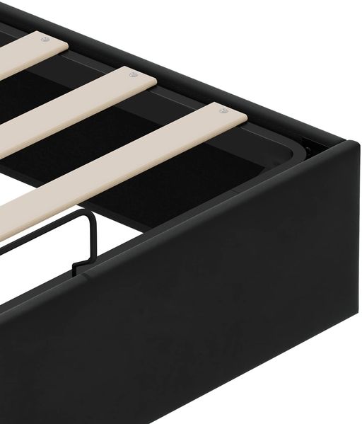 vidaXL Ottoman Bettgestell Schwarz 152 x 203 cm Samt 3403076 Bild 10