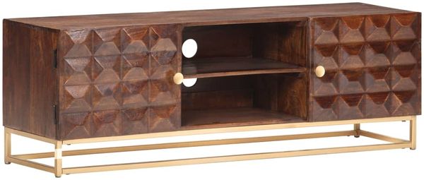 vidaXL TV-Schrank 124 x 29 x 45 cm, massives Mangoholz 323404 Bild 12