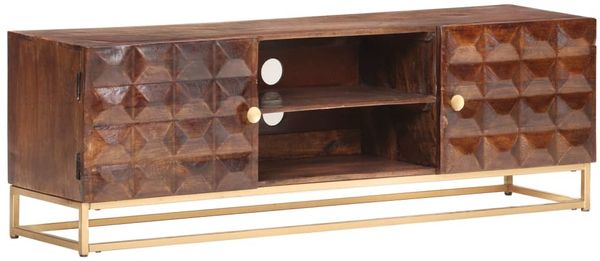 vidaXL TV-Schrank 124 x 29 x 45 cm, massives Mangoholz 323404 Bild 9