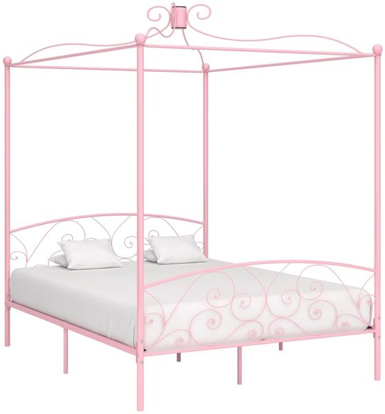 vidaXL Himmelbett Rosa Metall 180x200 cm 284491