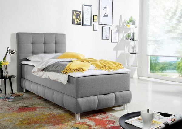 INOSIGN Boxbett Vaasa, inkl. Bettkasten & Topper, XXL-Ausführung, Überlänge 220 cm