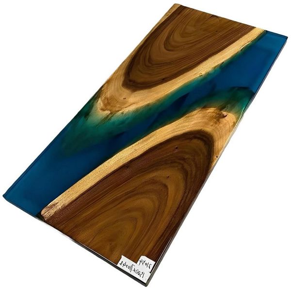 Xlmoebel Esstisch Echtholz Esstisch mit Flusstisch-Design aus Epoxidharz (1-St, Epoxid Esstisch), Hergestellt in Europa