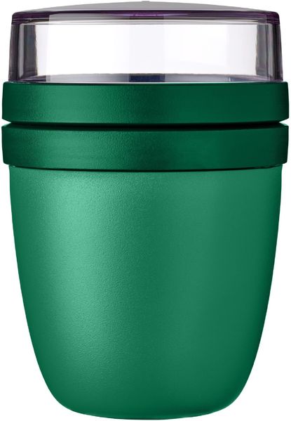 Mepal | Lunchpot Mini Ellipse | Praktisch für Joghurt & Müsli | Gefrierschrank-, Mikrowellen- & spülmaschinengeeignet | 300 ml + 120 ml | Vivid Green