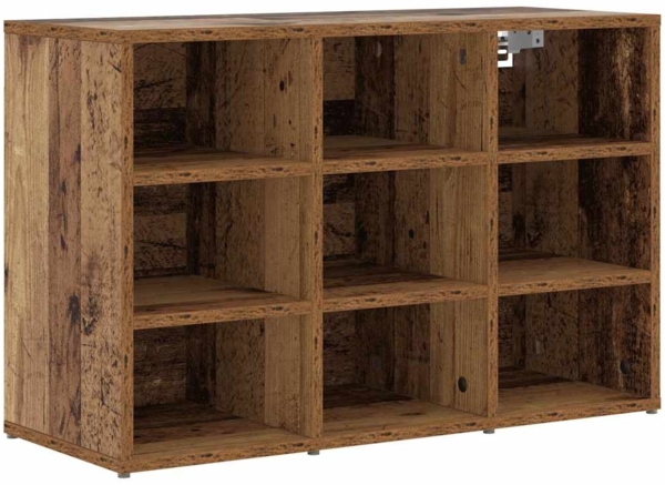 vidaXL Schuhschrank mit Regal Altholz 77,5 x 30 x 51 cm Holzwerkstoff 875206