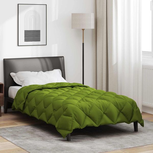 vidaXL Winterbettdecke Grün 140 x 200 cm Mikrofaser 42025669