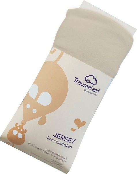 Träumeland Spannbettlaken Jersey beige, 40x90 cm